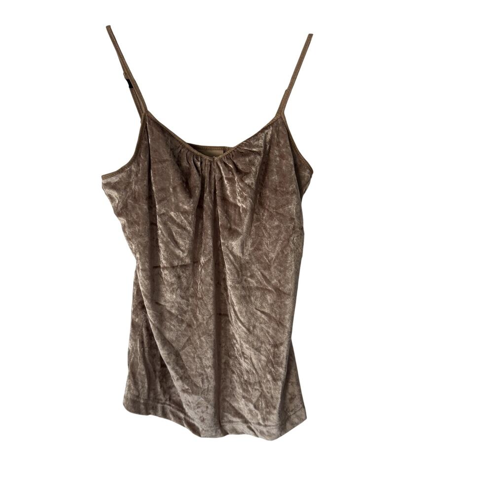 Personal Identity Tank Top Womens Large Velvet Spaghetti Strap Y2K